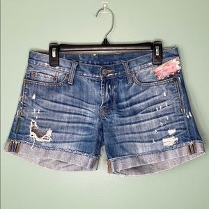 Lucky Brand Patched Denim Shorts